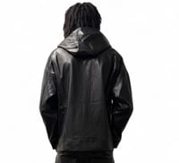 Image 4 of Hooded Leather Jacket 