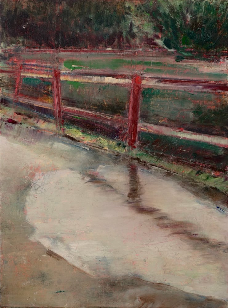 Image of Painting / maleri / "Islands Brygge – Malerdrømme og tankestreger – Pyt #4" / 30x40 cm