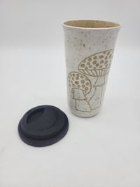 Image 4 of White Mushroom Travel Mug 