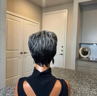 Image 4 of Derra Short Silver Pixie Wig - Modern Women Hair