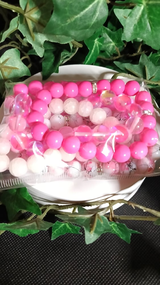 Image of Pink Bracelet Stack 6pc