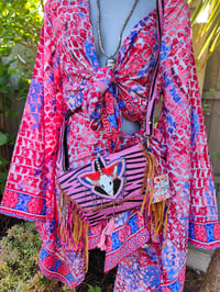 Image 4 of Pefkos co ord sarong set red and blue