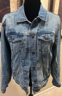 Image 2 of Vintage Blue Denim Jean Jacket The Rolling Stones