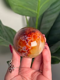 Image 2 of BLUE CARNELIAN SPHERE -MADAGASCAR- C
