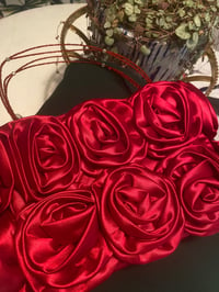 Image 2 of Satin rose bag