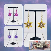 Image 1 of Pastel Starry Night Chainmaille Earrings