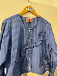 Image 4 of pinstripe demure crop