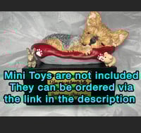 Image 11 of Custom Engraved Yorkie Urn Yorkshire Terrier In Bed Pet Portrait Handmade