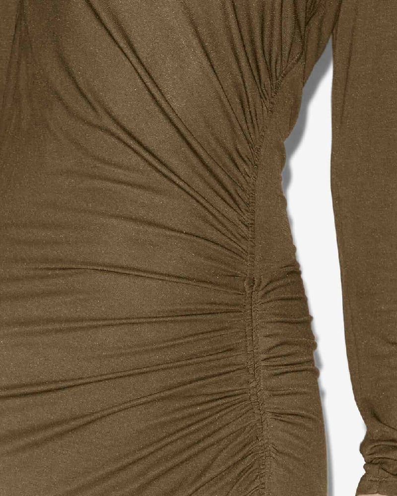 Image of ISABEL MARANT JELINA DRESS KHAKI