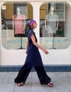 NAVY GUIPURE KAFTAN WITH TOGGLE
