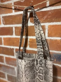 Image 5 of Snakeskin Print Cotton Tote Bag 