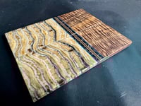 Image 3 of Curly Koa & Mammoth Tooth Segmented Knife Scales 