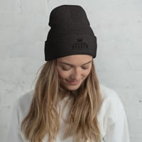 Image 5 of Brackish Wooder – Embroidered Cuffed Beanie (Classic Black Logo)