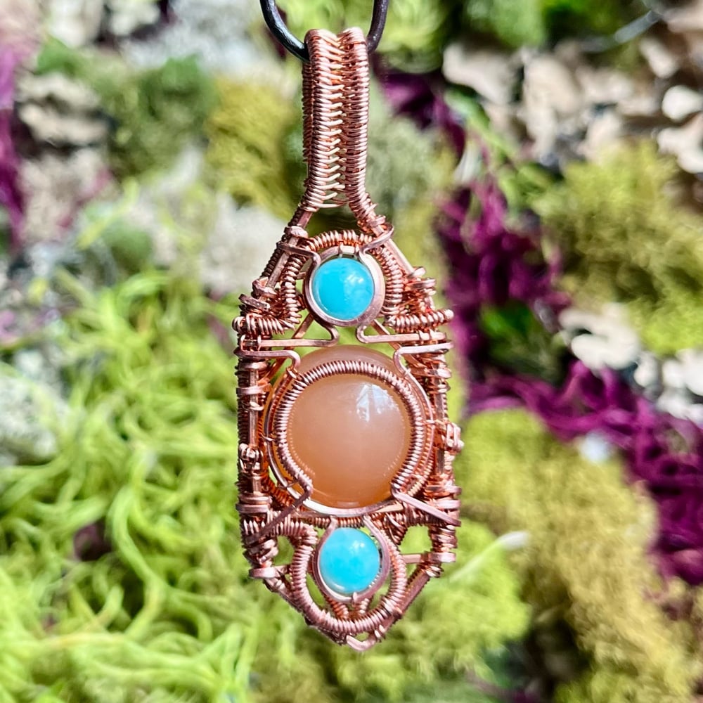 Image of Carnelian & Amazonite Pendant