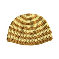 Yellow Striped Fitted Beanie 