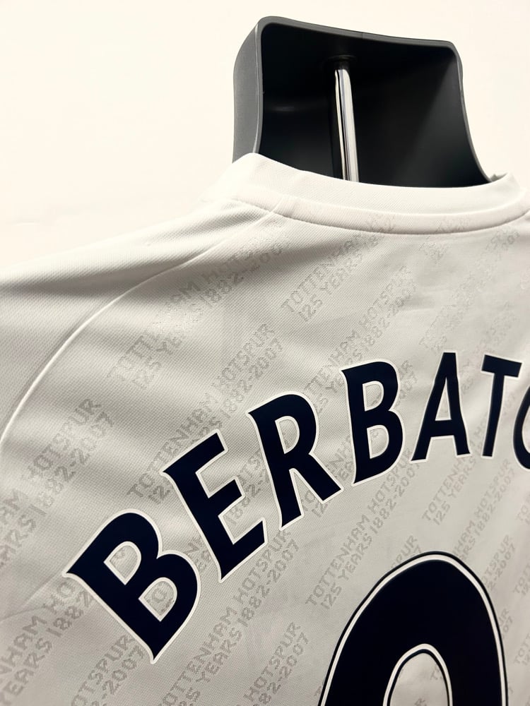 Image of Tottenham Hotspur “BERBATOV 9” 2007/08 Home Shirt + PL patches (L)