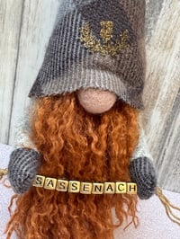 Image 3 of Outlander inspired Sassennach lambswool tartan gnome