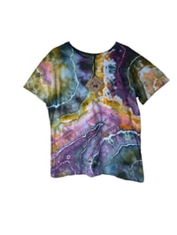 Image 6 of ♻️ UPCYCLED L Ladies Fit Crewneck Tee in Geode Ice Dye