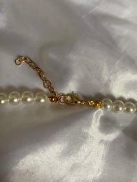 Image 3 of Gold orb pearl necklace