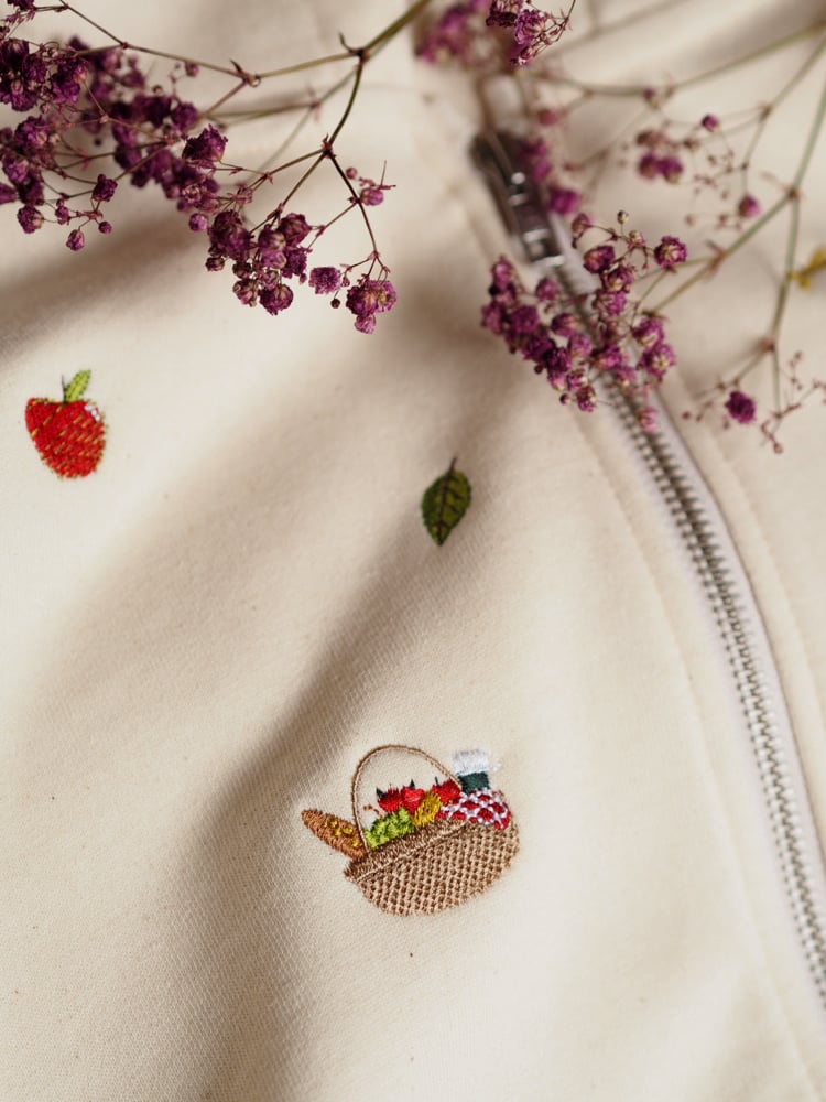 Image of Summer Sprinkles - Natural Raw zipped hoody