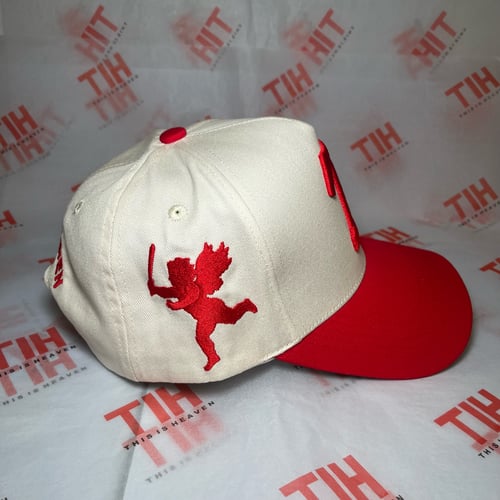 Image of "T" Logo Snapback - Red/Offwhite