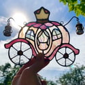 Iridescent Pink and Purple Pumpkin Carriage 