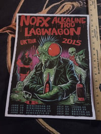 Image 2 of NOFX/ Alkaline Tree/ Lagwagon 2015 UK tour poster (reprint)