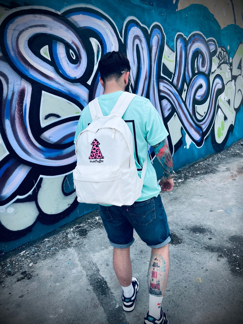 Image of Off White Leopard Backpack