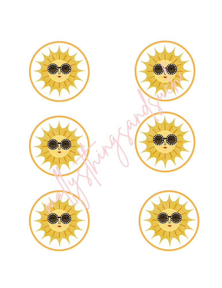 Image of First Trip Around the Sun Cupcake Toppers