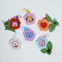BTS BT21 Rose Keychains