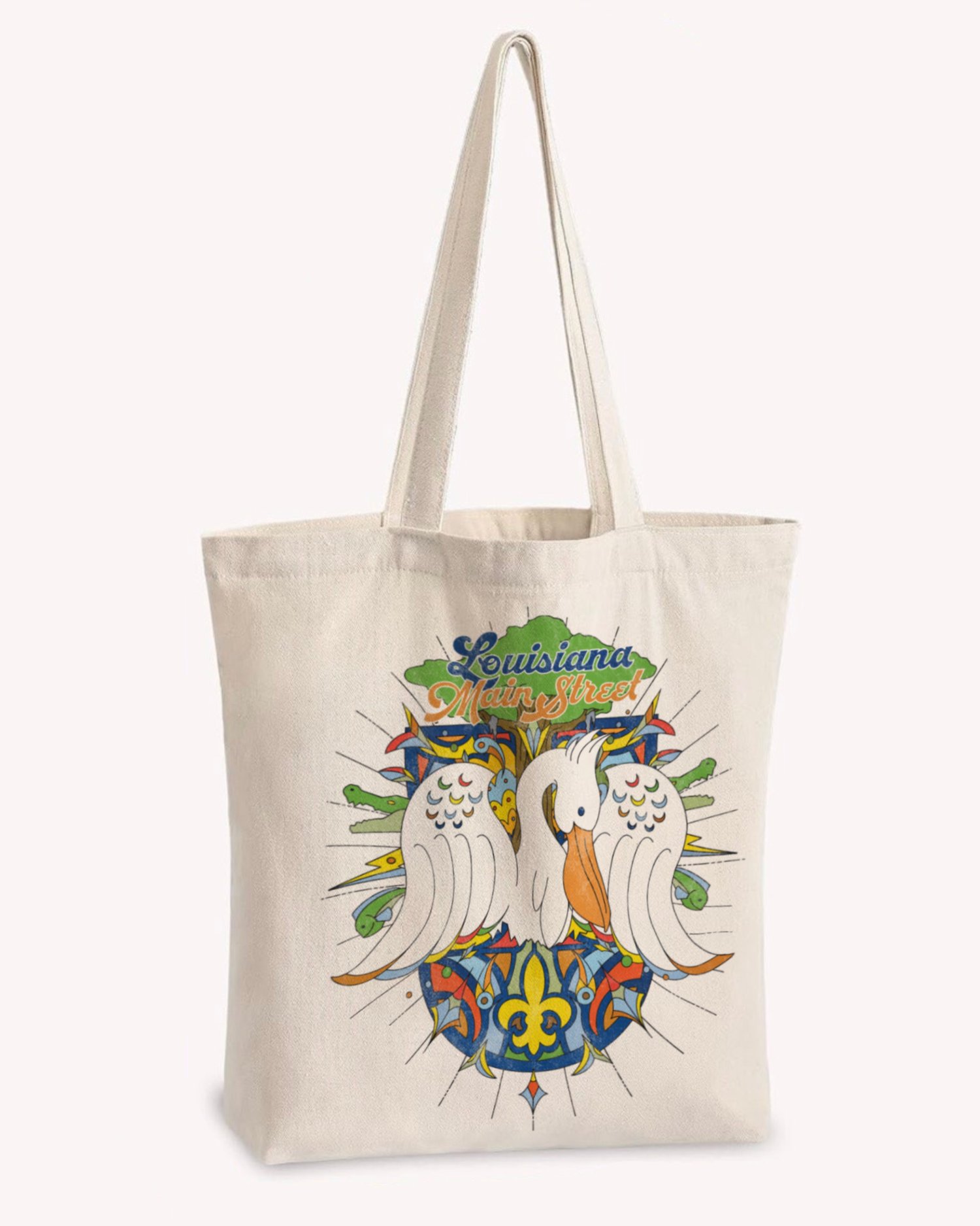 Image of Lousiana Main Street Zipper Tote Bag PreOrder
