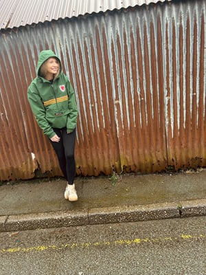 Image of ‘Yr Aran Overheard Anorac’ (Unisex) in Green ****** Pre-Order********