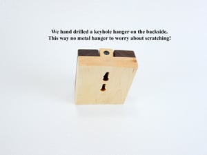 Image of Piane Coat hat hanger, Walnut and Maple Wood Flip Down Rack, Keyhold Mount, Single Wooden Hanger