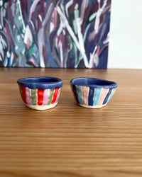 Image 1 of SLEEPY STRIPES 𓎺𓎺 salt n' pepper pinch pots