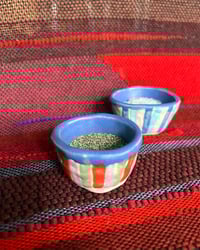 Image 2 of SLEEPY STRIPES 𓎺𓎺 salt n' pepper pinch pots