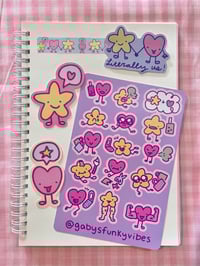 Image 2 of Star and Heart Silly Sticker Sheet