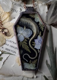 Image 5 of Coffin Amulet - Snake Tail Skeleton and Floral