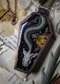 Image 2 of Copy of Coffin Amulet - Snake Skull Skeleton and Floral
