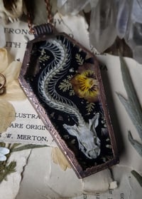 Image 4 of Copy of Coffin Amulet - Snake Skull Skeleton and Floral