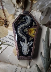 Image 3 of Copy of Coffin Amulet - Snake Skull Skeleton and Floral