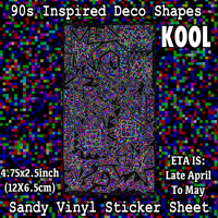 Image 2 of Geometric 90s Inspired Deco Sticker Sheet - ETA April/may