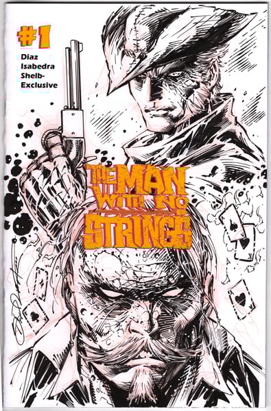 Image of THE MAN WITH NO STRINGS #1 SKETCH COVER *1 OF 1* WITH ORIGINAL SKETCH BY SHELBY ROBERTSON