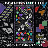 Image 1 of Memphis style 80s 90s Inspired Deco Sticker Sheet - ETA April/may