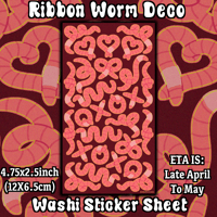 Ribbon Worm Deco Sticker Sheet - ETA April/may