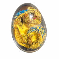 Image 2 of 👑The Armored Kingdom Luminous Lightning Yellow Dragon Egg-Ornament-Collectible-Radiant Design