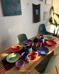 Image 4 of HUNGRY POET 𓎟 dinner plate set (blue)