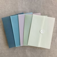 Image 1 of Blank Colored translucent vellum wraps for 5x7 cards - Pack of 10 -