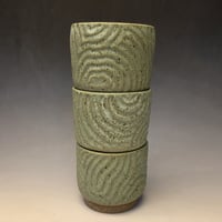 Image 2 of Moss Green Stacking Cup Set of 3