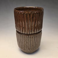 Image 1 of Iron Red Stacking Cup Set of 2