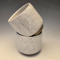 Image 3 of Glossy White Stacking Cup Set of 2